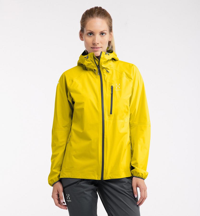 Haglöfs L.I.M Waterproof Jacket Yellow For Womens CPGQF2789 Australia